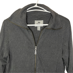 Roots Canada Gray Zip Sweater Womens M Casual Cozy Canadian Quality